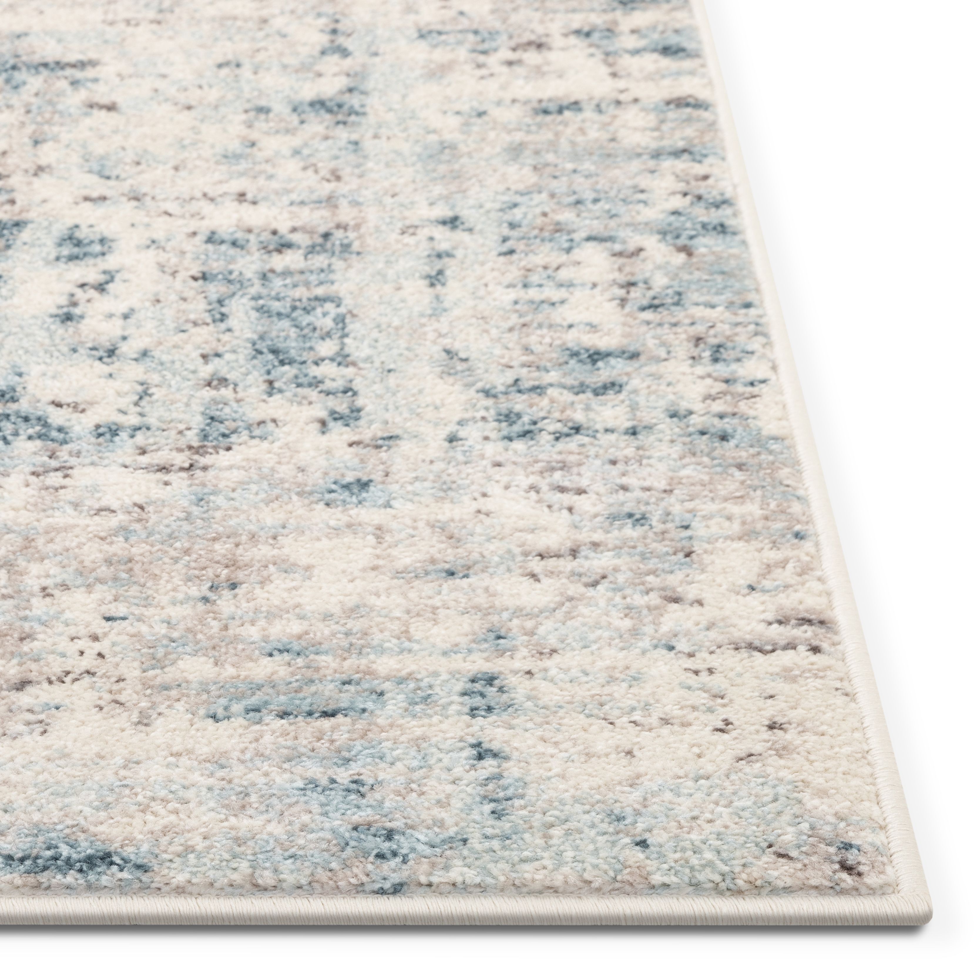 Sydney Tate Blue Modern Abstract Distressed 5'3" x 7'3" Area Rug