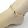 thumbnail image 4 of 5.4mm Polished 14k Yellow Gold Plated Flat Mariner Chain Anklet, 10 inches, 4 of 4