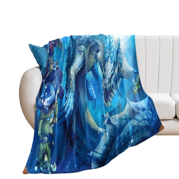 Monster Hunter Luxury Flannel Blanket - Super Soft Anti-Static Plush Warm Blanket for Sofa Bed - Extra Large Cozy Blanket for Men and Women, Home Decor Gift.