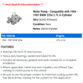 thumbnail image 2 of Water Pump - Compatible with 1984 - 1987 BMW 325e 2.7L 6-Cylinder 1985 1986, 2 of 2