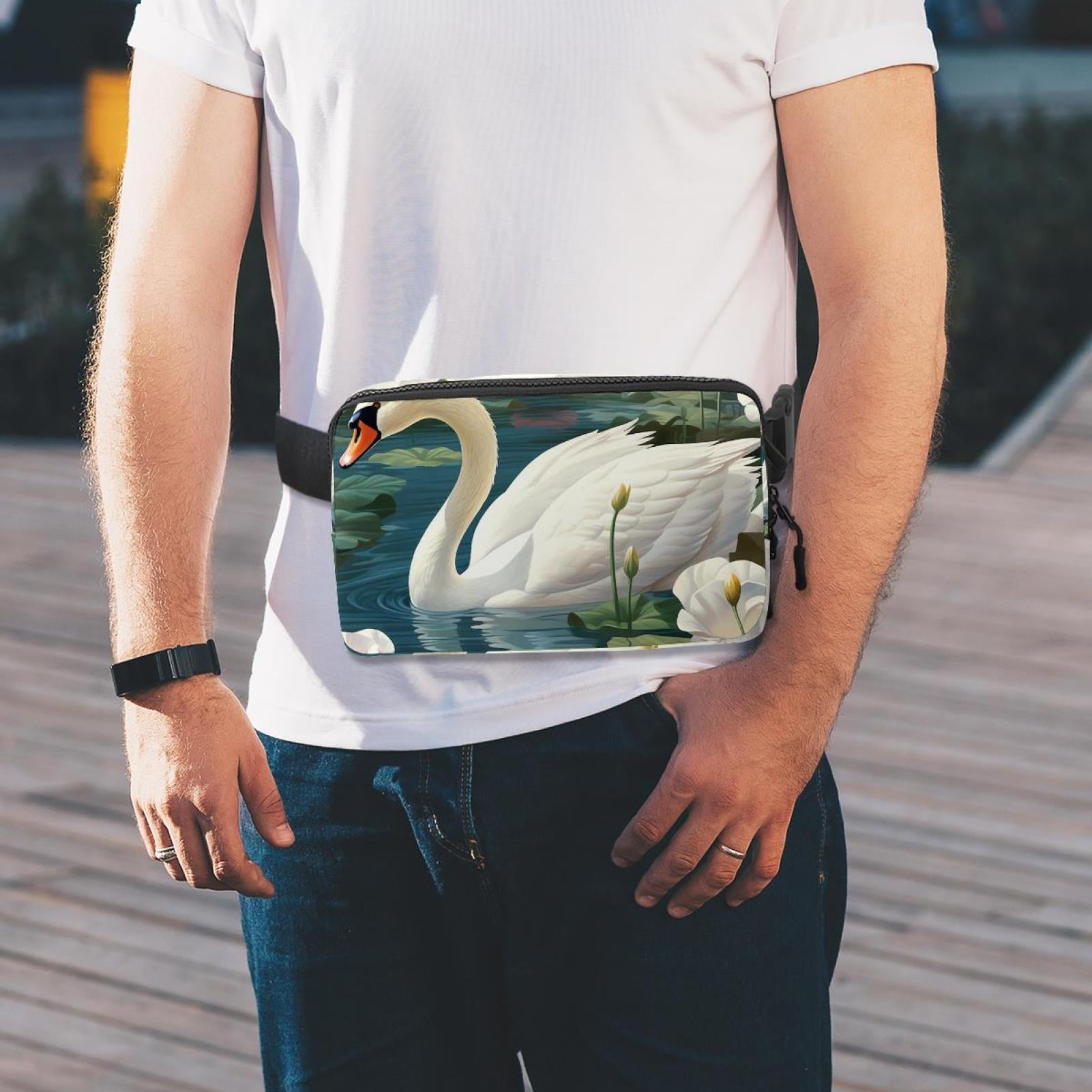 Swans Lightweight Adjustable Sling Bag Waist Pack with Extension Strap Unisex - Ideal for Travel and Outdoor Activities