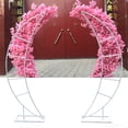 thumbnail image 6 of 79" Moon Arch Wedding Backdrop Stand White Iron Venue Decor Flower Crescent Arch, 6 of 17