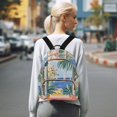 thumbnail image 7 of FORMRS Mini Backpack Purse for Women Travel Daypack Casual Shoulder Bag, Seaside Leaves, 7 of 7