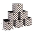 thumbnail image 2 of Bac de Rangement Carré, Damier Blanc et Noir, 2 of 5