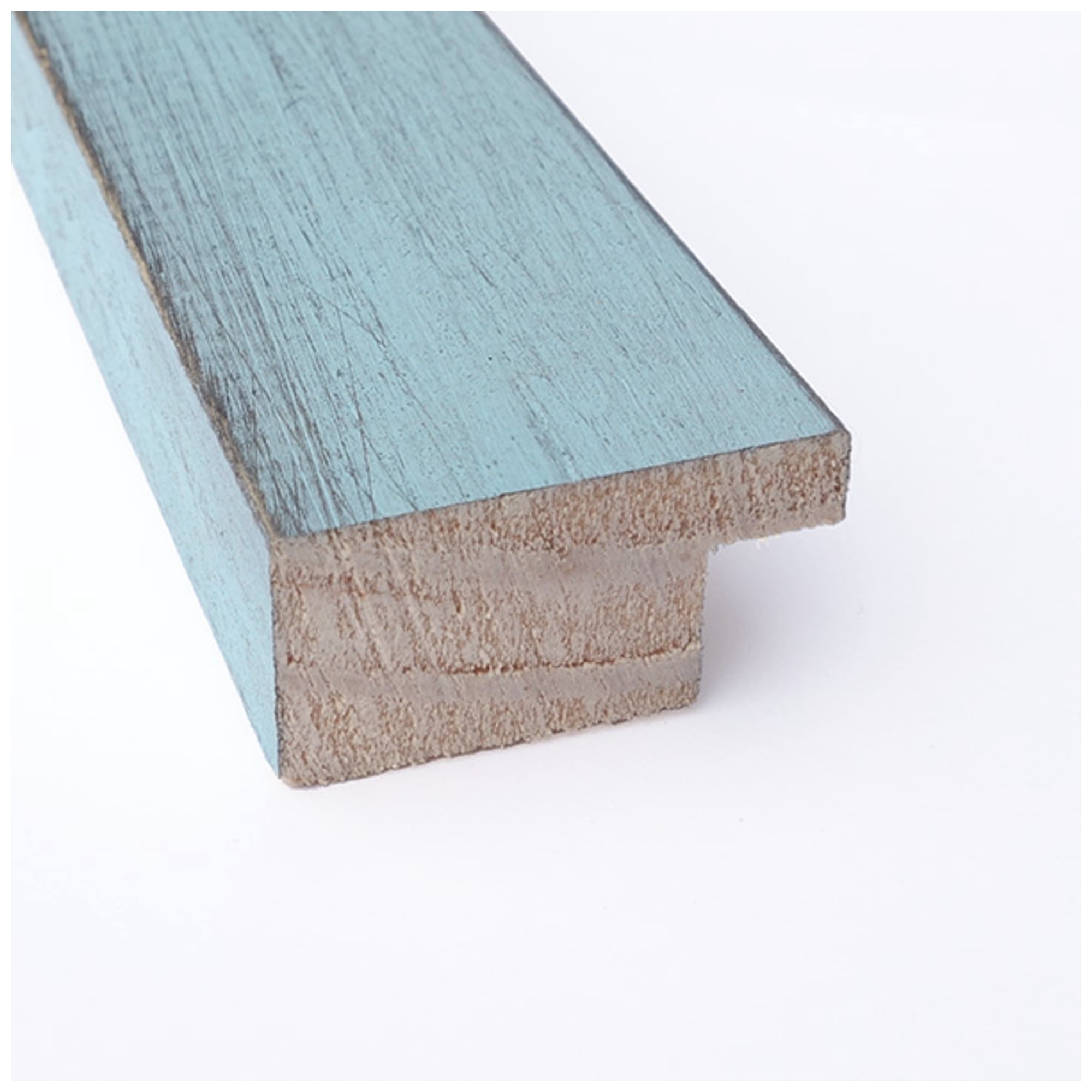 Amanti Art Natural Cork Board Wood Framed Sky Blue Rustic Bulletin Board 38 in. x 26 in.