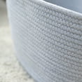 thumbnail image 4 of PiccoCasa Cotton Rope Storage Bins Baskets with Handles for Shelves, Oval, Gray, 4 of 7