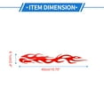 thumbnail image 4 of Unique Bargains Reflective Bumper Decal Red Square Flame Bar Reflective Car Sticker Personalized Decoration, 4 of 7