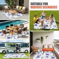 thumbnail image 4 of Blue Flowers Outdoor Rug for Patio/Deck/Porch, Non-Slip Large Area Rug 5 x 8 Ft, Farmhouse Botanical Floral Leaves Country Indoor Outdoor Rugs Washable Area Rugs, Reversible Camping Rug Carpet Runner, 4 of 8