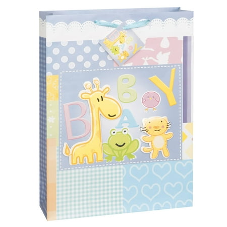 Large Animals Baby Shower Gift Bag 18 X 13 In 1ct Walmart Com
