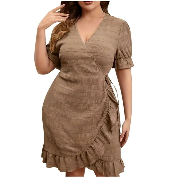 Summer Oversize Maxi Dresses for Womens 2025 Fashion Printing Short Sleeve V-Neck Dresses