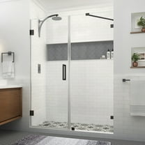 Aston Sdr985ez-613180 Nautis Xl 80" High X 61" Wide Hinged Frameless Shower Door - Bronze