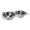thumbnail image 1 of Comedero Para Perros Montado En La Pared, Cuencos De Agua Para Comida Para Perros Elevados Desmontables, A Prueba De Derrames, Fácil Limpieza, Acero Inoxidable De 0,8 L Para, 1 of 7