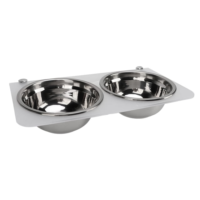 Comedero Para Perros Montado En La Pared, Cuencos De Agua Para Comida Para Perros Elevados Desmontables, A Prueba De Derrames, Fácil Limpieza, Acero Inoxidable De 0,8 L Para