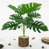 Walbest Artificial Monstera Plants Palm Leaves Faux Turtle Leaf Fake Tropical Large Palm Tree Leaves, Imitation Leaves for Home Kitchen Party Table Flowers Arrangement Wedding Decorations