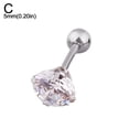 thumbnail image 7 of DHliIQQ Glamorous Crystal Gemstone Stud Earring Titanium Steel Body Piercing Prof A, 7 of 7