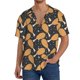thumbnail image 1 of Balery Chicken Legs Camisa Casual de Manga Corta con Botones para Hombre, Texturizada, Estilo Cubano, para Playa, Verano-Large, 1 of 5