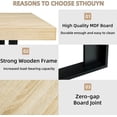 thumbnail image 2 of LAZZO Farmhouse Rustic Extendable Dining Table, 63"-79" Rectangular Wooden Kitchen Table for 4-8, Light Oak, 2 of 8