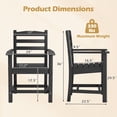 thumbnail image 3 of Gymax Ensemble de 6 Pcs pour Salle à Manger de Patio, Ensemble de Table et Chaises d'Extérieur en HDPE Résistant aux Intempéries, Noir, 3 of 6