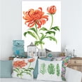 thumbnail image 2 of Ancient Orange Chrysanthemum Flower 16 in x 40 in Painting Canvas Art Print, by Designart, 2 of 4