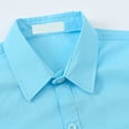 thumbnail image 4 of NIEWTR Boys Oxford Dress Shirt Long Sleeve Classic Button Down Solid Color Shirt for Uniform Church and Special Family Events（A-Sky Blue,11-12 Years), 4 of 9