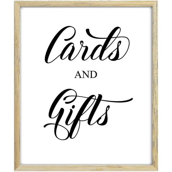 Cards And Gifts Wedding Décor Sign, Calligraphy Party Print Wedding Signage - 3 Sizes Available (Frame Not Included)