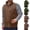 Brown, variant on Men's Full-Zip Polar Fleece Vest (Available in Big & Tall) Stand up Collar Warm Jacket Army Green