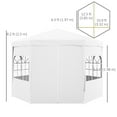 thumbnail image 3 of Outsunny 13 ft Outdoor Gazebo Canopy Party Tent with 6 Removable Side Walls, 3 of 10