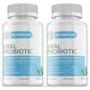 (2 Pack) Best Breath - Advanced Oral Probiotics Formula for Healthy Teeth and Gums, Fresh Breath, Ear, Nose, Throat, and Immune Health Supplement - 120 Capsules