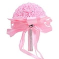 thumbnail image 2 of Wedding Throw Bouquet Wedding Bride Bouquets Wedding Accessories Elegant Artificial Bridal Bouquet for Photo Prop, Party ,Holiday, Ceremony pink, 2 of 9