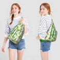 thumbnail image 3 of Cartoon Frog Sling Backpack - Whimsical Frog & Flower Print Design, Compact Lightweight Daypack for Cycling & Photography, 3 of 4