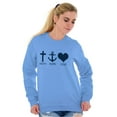 thumbnail image 5 of Faith Hope Love Symbol Christian Women Crewneck Sweatshirt Brisco Brands S, 5 of 6