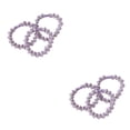 thumbnail image 2 of Cuerda para el cabello Qarigey 3 uds bandas de goma roscadas coloridas accesorio Púrpura claro 2piezas, 2 of 6