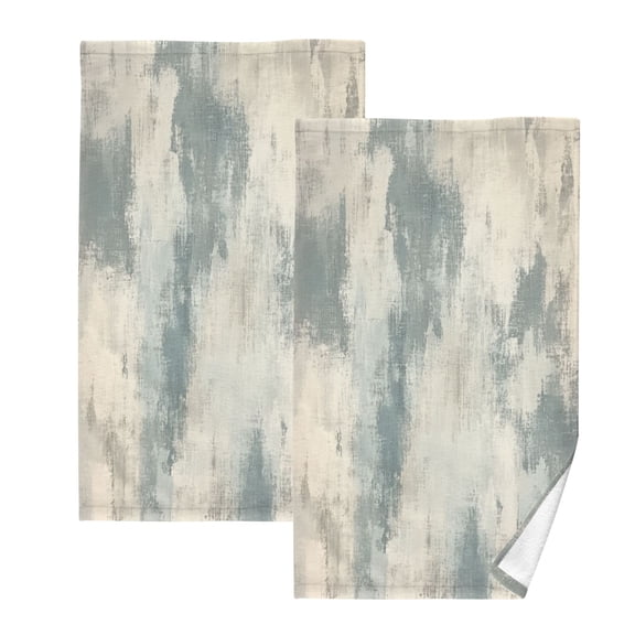 Gray-blue BackgroundTwo-piece Cotton Towel Set, Absorbent, Soft And Comfortable 16 x 28 in Rectangle, Printed on One Side, Versatile