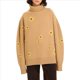 thumbnail image 1 of Suéter de Mujer de Punto Grueso de Larga con Estampado Floral, Moda Otoño-Invierno 2025. Caqui Talla Única, 1 of 8