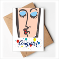 thumbnail image 1 of Kiss Face Sketch Emoticons Wedding Cards Congratulations Greeting Envelopes, 1 of 3