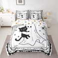 thumbnail image 2 of Feelyou Funny Halloween Ghost Twin Bedding Sets 7-Piece, Gothic Spider Web Bedding Comforter Set, Teens Boys Girls Kids Reversible Sheet Sets, Ultra Soft Home Decor, 2 of 7