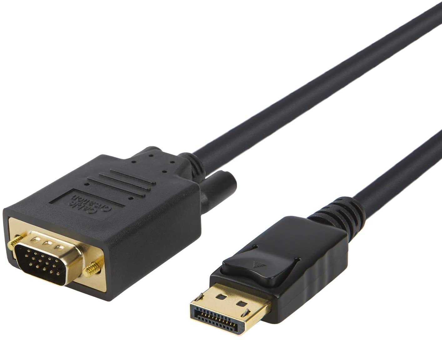 Displayport to VGA Cable 6ft, Sarent DP to VGA Adapter Cable Gold ...