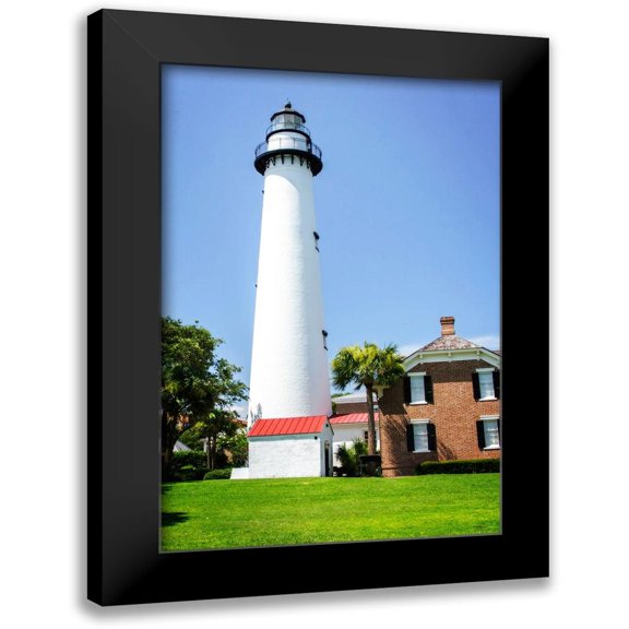 Hausenflock, Alan 11x14 Black Modern Framed Museum Art Print Titled - Saint Simons Lighthouse II