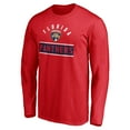 thumbnail image 2 of Men's Red Florida Panthers Team Arch Knockout Long Sleeve T-Shirt, 2 of 3