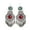 Red, variant on Elegant Artisanal Fringe Earrings With Natural Stone Accent Retro Ethnic Jewelry