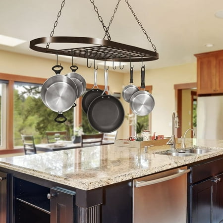 32 Black Broze Kitchen Wall Mounted Pot Pan Rack For Ceiling With 10 Hooks Decorative Oval Cookware Storage Holder Shelf Hanger Home Restaurant Canada - Kitchen Wall Mounted Storage Shelf 32 Black Broze Kitchen Wall Mounted Pot Pan Rack For Ceiling With 10 Hooks Decorative Oval Cookware Storage Holder Shelf Hanger Home Restaurant Canada - Kitchen Wall Mounted Storage Shelf