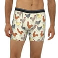 thumbnail image 2 of Salouo Funny Chicken Pattern Men's Boxer Briefs, Soft & Breathable Underwear Elastic Waistband Briefs for Men,1-Pack, 2 of 7