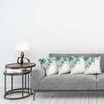 thumbnail image 3 of Ambesonne Retro Throw Pillow Cover 4 Pack, Flowers Buds Leaf, 24", Teal Pale Green, 3 of 5