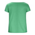 thumbnail image 5 of USSUMA Womens Plus Savings Tops and T-Shirts Women V Neck Summer Tops Short Sleeve Business Casual V-neck Shirts Loose Casual Tee T-shirt Blouse 2022 Beach, 5 of 5