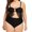 Black, variant on gakvbuo Summer Plus Size Swimsuit for Women Swimsuit Bathing Suit Solid Color Sexy High Waist Bikini Split Lace Ruffled Plus Size Swimsuit