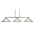 thumbnail image 1 of Toltec Lighting 4523-GP-711 Atlas 3 Light Bar Shown In Graphite Finish With 16 Frosted Crystal Glass, 1 of 1