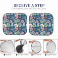 thumbnail image 6 of Xecao Colorful Flowers for Foldable Car Sun Shades (2-Pack) offer sun protection with an easy-fold design for convenient windshield shading., 6 of 7