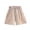 E082-Beige, variant on hengsof Girls Wide Leg Skirt Pants Summer Lightweight Solid Color Bow Casual Fashion Comfortable Shorts for Kids 3-15 Years