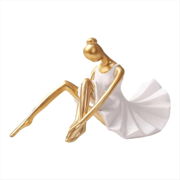 Ballet Girl Gold Home Decor Abstracts Art Home Decorations Modern Sculptures Home Decor Statues for Aesthetic Desk,1 * Decorations