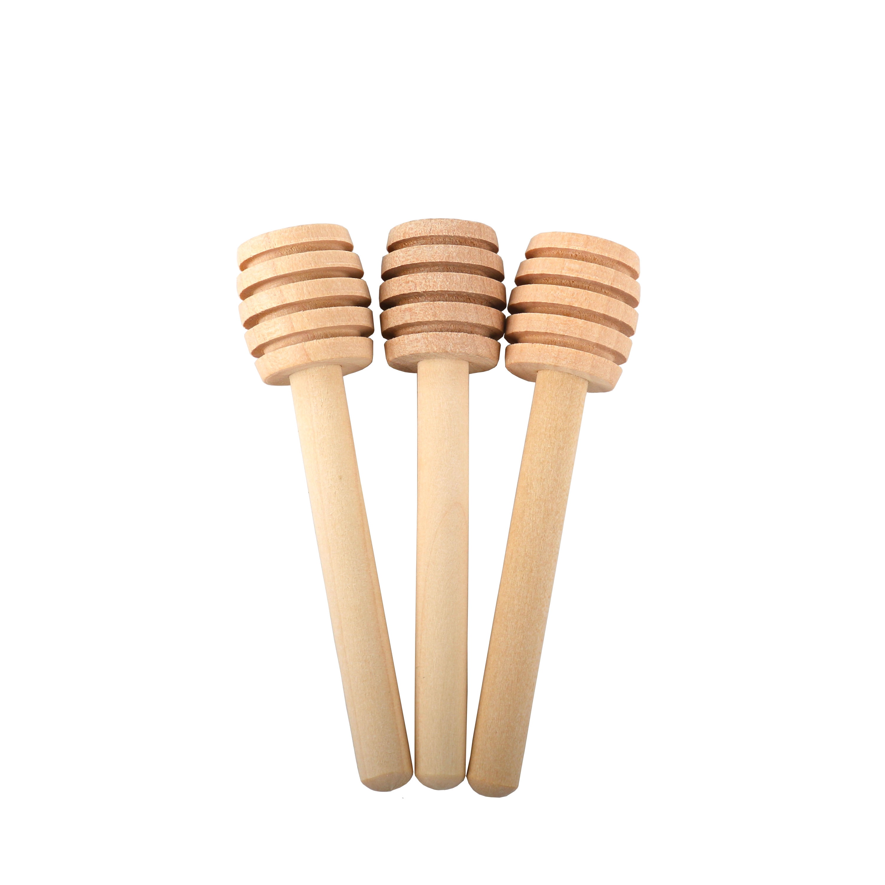 DESIOLE Wooden Honey Dipper Sticks, 3Pcs Mini Honey Spoon for Honey Jar Dispense Mixing Stirrer